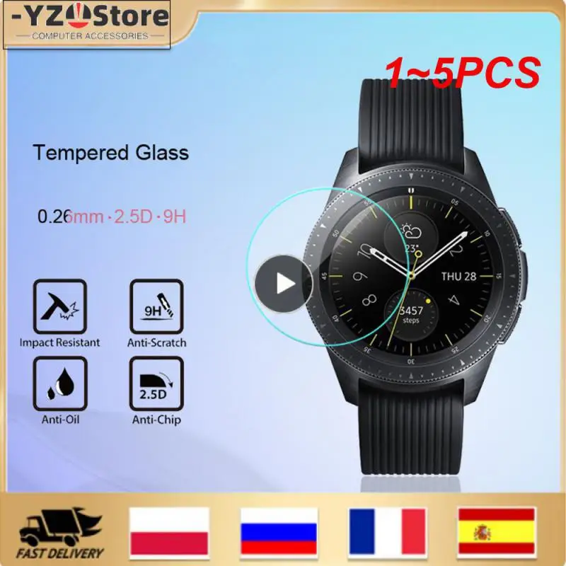 

Закаленное стекло 9H для Galaxy Watch, защитная пленка для экрана 46 мм 42 мм, защита от царапин, 1 ~ 5 шт., 3/1 упаковка