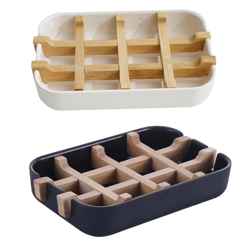 Бамбуковая мыльница для душа деревянный держатель мыла ванной поднос