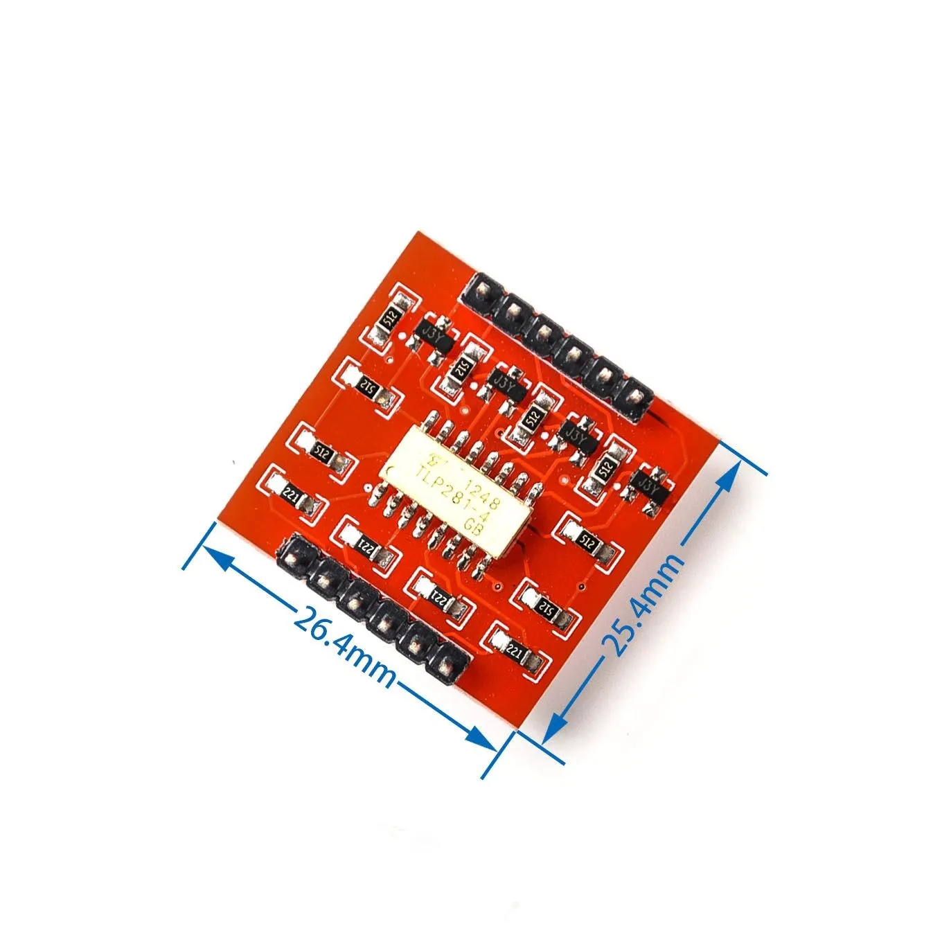 

TLP281 4 CH 4-Channel Opto-isolator IC Module For Arduino Expansion Board High And Low Level Optocoupler Isolation 4 Channel
