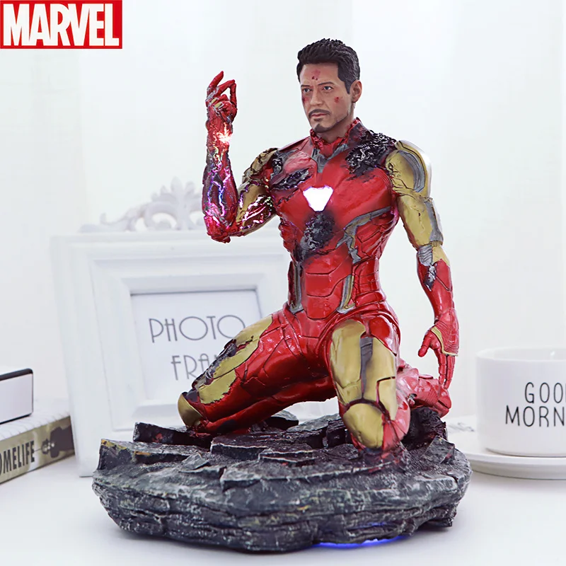 

Marvel Avengers Ironman MK85 tony stark snap fingers Statue Action Figures Toys Birthday gift action figures classics vivid
