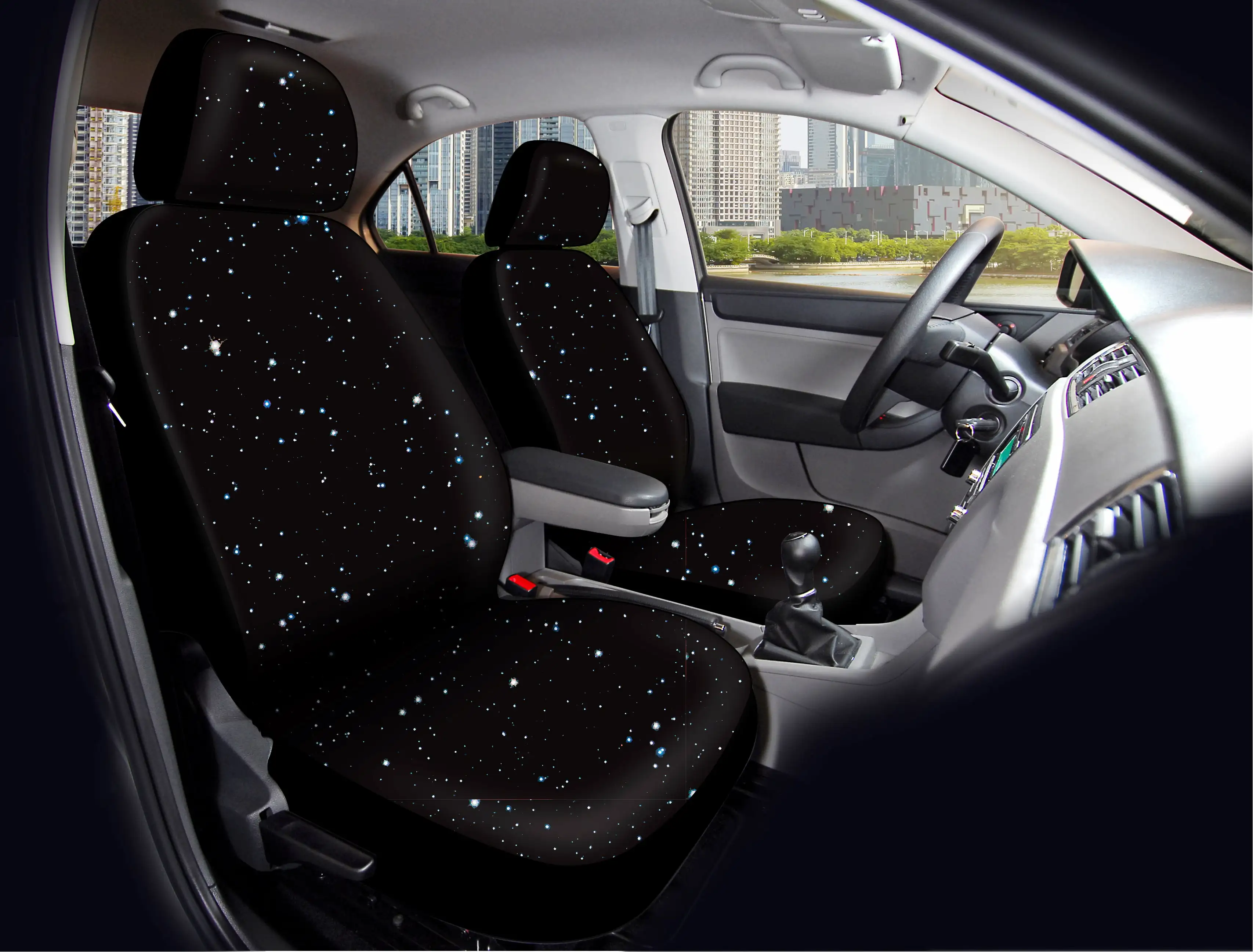 

Flat Cloth Starry Galaxy Car Seat Covers, Set of 2, NASAZH35