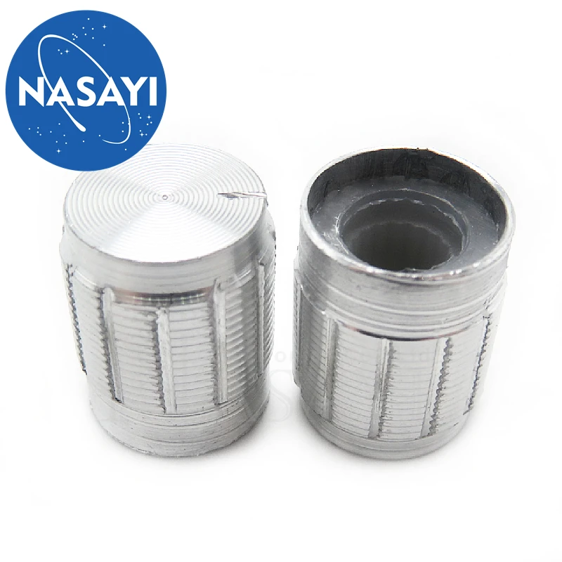 

13*17 мм ручка потенциометра из алюминиевого сплава вращающийся переключатель Регулировка громкости Ручка крышка черное золото серебро внут...