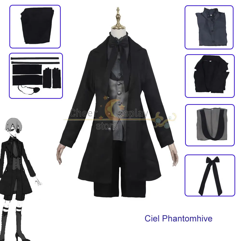 

Anime Black Butler Ciel Phantomhive Cosplay Costume Halloween Carnival Ciel Uniform Anime Cosplay Outfit Men Costumes