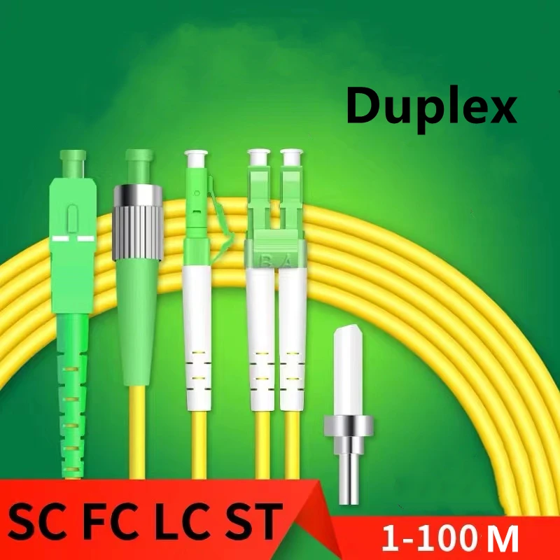 

DX APC SM Fiber Optic Patch Cord SC-SC-LC-LC-FC-FC-ST-ST Duplex Singlemode 2.0mm 3.0mm Optical Fibre Jumper Ftth Patchcord ELINK