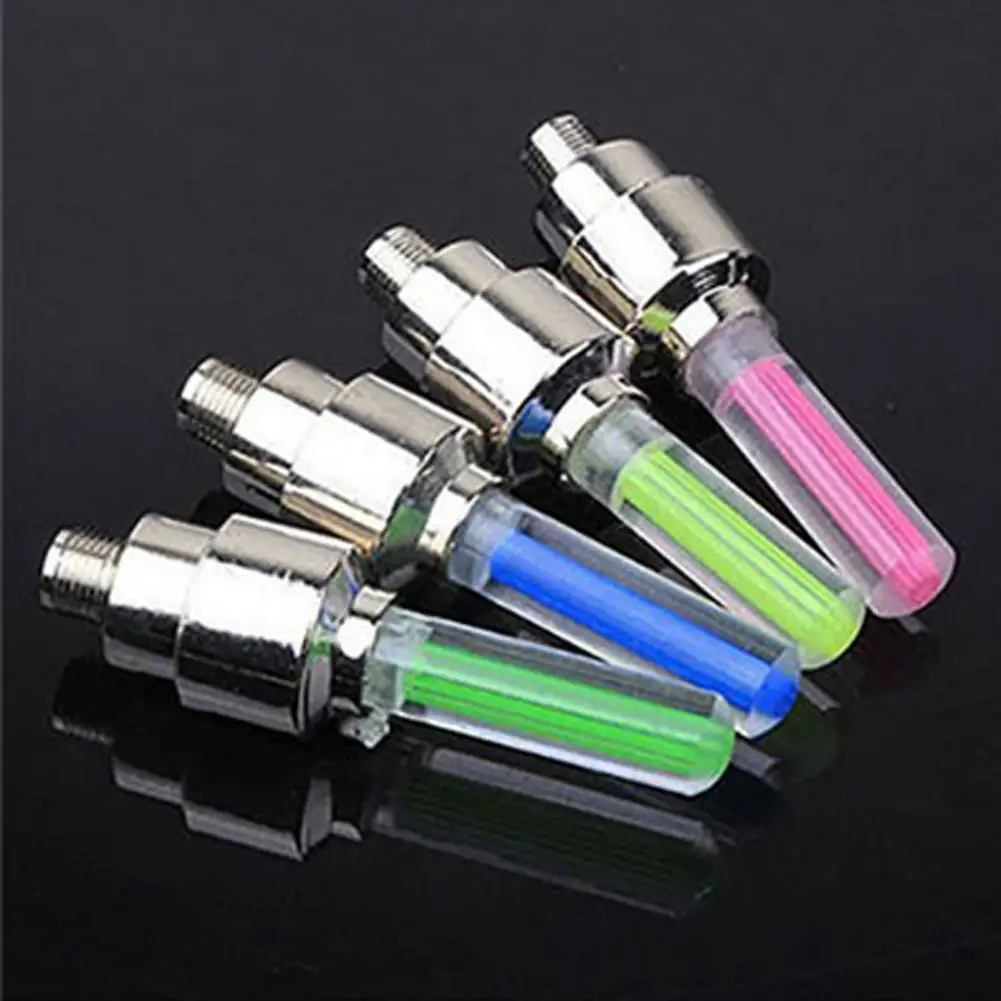 

LED Light Valve Cap 2Pcs Universal for Modification Waterproof Decorative Car LED NEON Lamp Tire Valve Sealing Cap for Modificat
