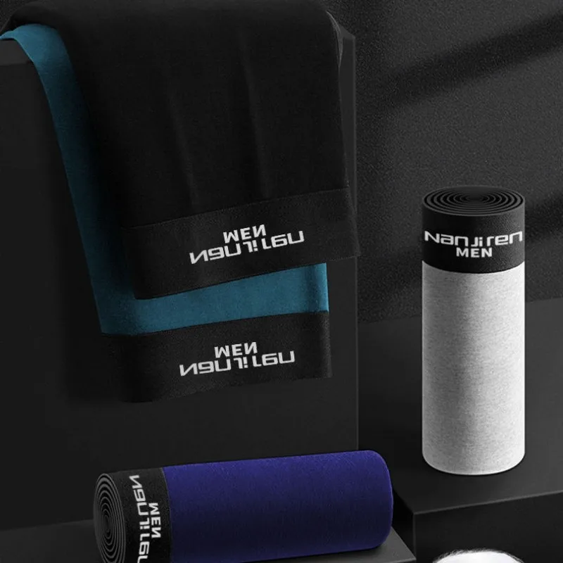 8Pcs/Lot Boxer Male Panties Men's Underwear Boxers Breathable Sexy Man Boxer Solid Underpants Comfortable Plus Size BoxerShorts