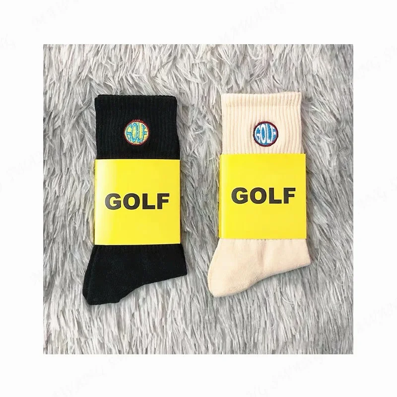 

Fashion brand golf circle embroidered socks fashion men and women Street trend hip hop sports skateboard medium tube cotton