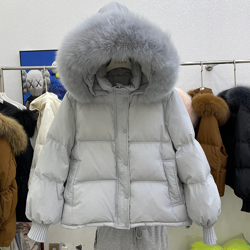 

Модные трендовые Роскошные Короткие пуховики для женщин 2023 корейские свободные женские утепленные куртки с капюшоном для девочек-подростков верхняя одежда с подкладкой