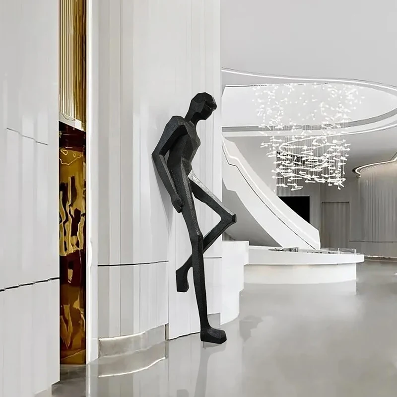 

Modern Abstract FRP Character Floor Crafts Decoration Hotel Sales Department Hallway Corridor Creative Large Sculpture