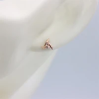 zfsilver s925 sterling silver fashion trend lovely zircon triangle stud earrings jewelry for women charm party students girls