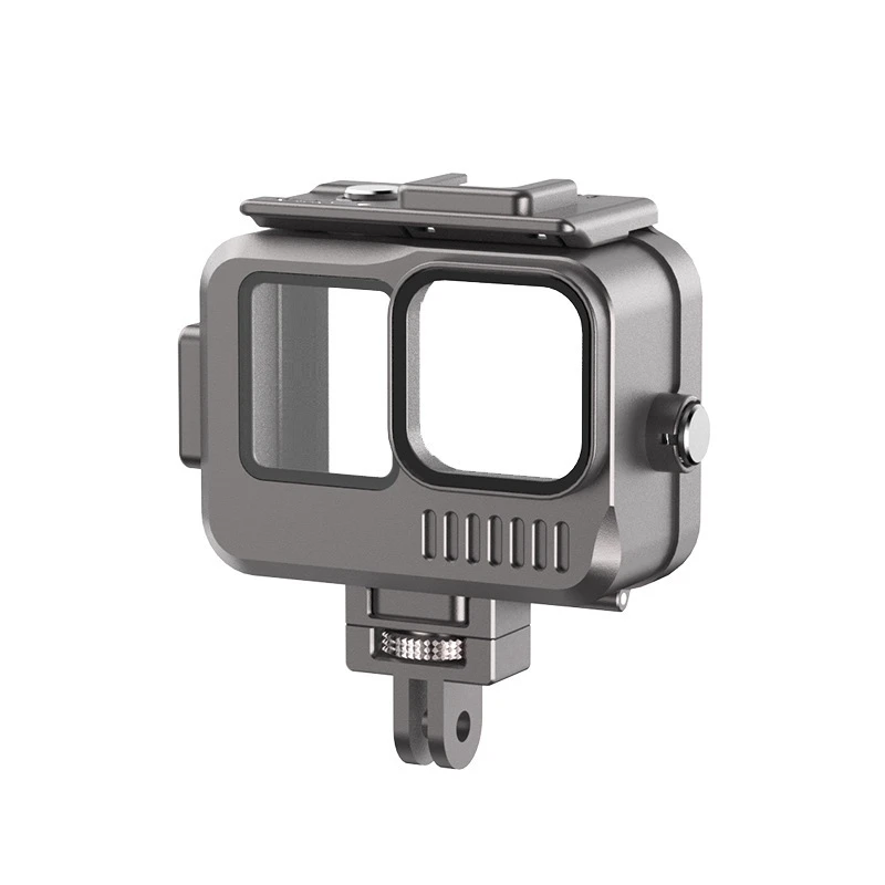 

New Sheingka For Gopro 9 10 Hero 11 Waterproof Housings Cage Vertical Aluminum Alloy Case 40M Underwater Imported 9H Tempered Gl