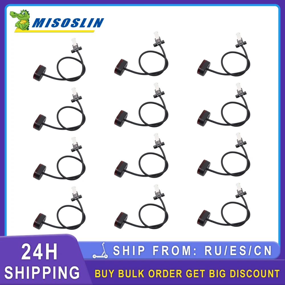 

12PCS Rear Fender Safety Light Tail Lamp Stoplight Brake Lights With Electric Line For Xiaomi Mijia M365 Pro M187 Kickscooter