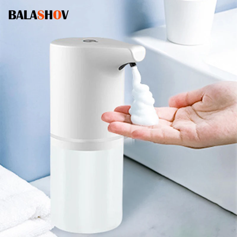 350ML Automatic Foam Soap Dispensers Bathroom Smart Sensor Hand Washing Machine White High Quality ABS Material Hand Sanitizer