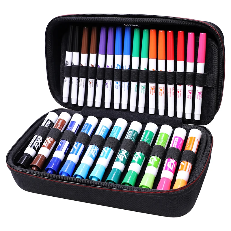 LTGEM EVA Hard Case for EXPO Low Odor Fine Tip Dry Erase Marker Carrying Storage Bag