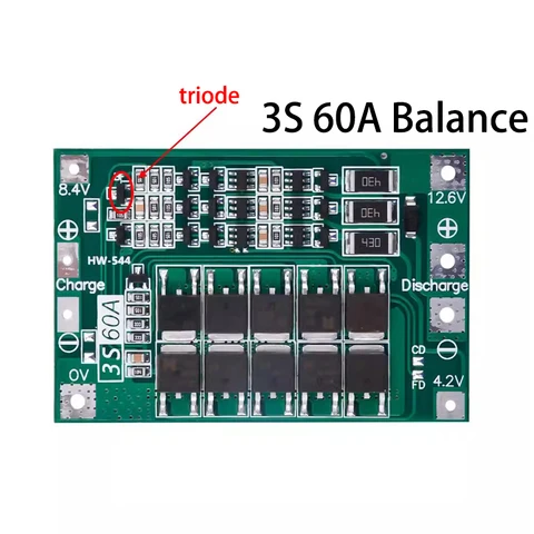 Плата защиты литиевой батареи STJF 3S/4S 40A 60A