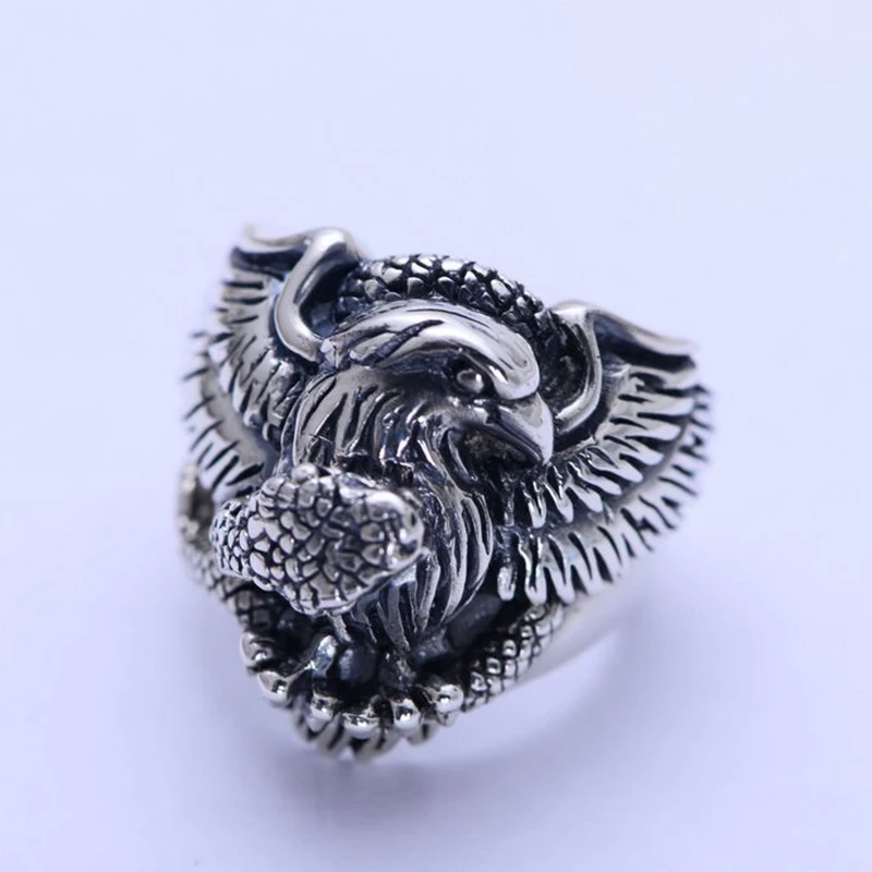 

Винтажное серебряное кольцо Apinje из тайского стерлингового серебра 925 пробы для мужчин, модное ювелирное изделие со змеиным животным