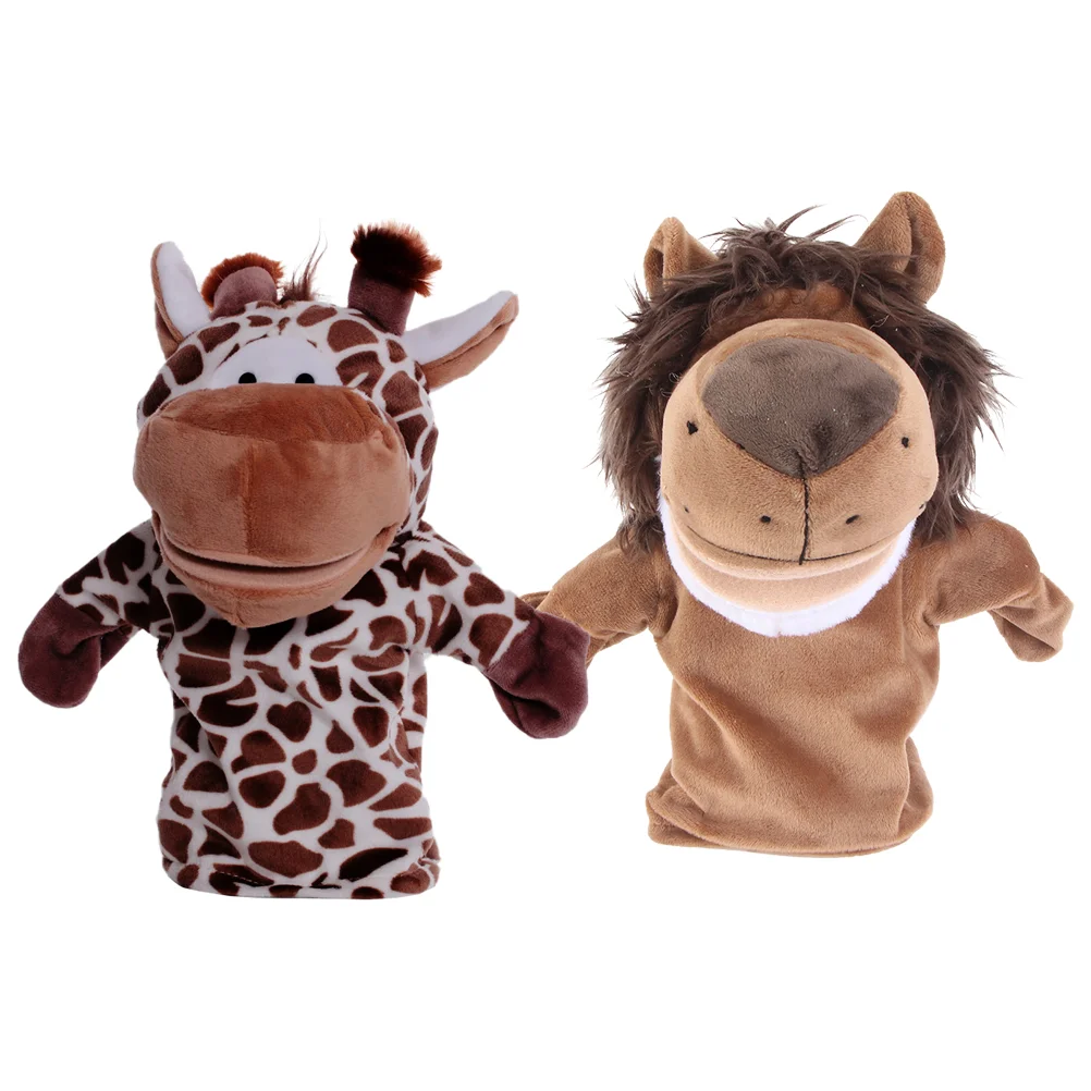 

Hand Puppet Puppets Animal Toy Kids Story Deer Plush Telling Soft Children Finger Friends Fluffy Giraffes Toys Jungle Glove Kit