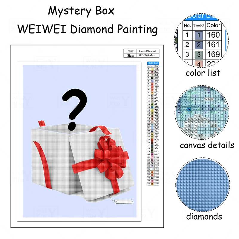 WEIWEI загадочная алмазная живопись аниме Мультяшные наборы для вышивки крестиком