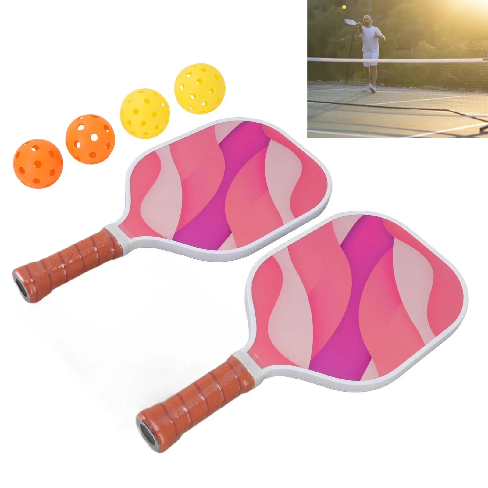 Набор стеклопластиковых лопастей яркого цвета с сумкой для хранения игр на