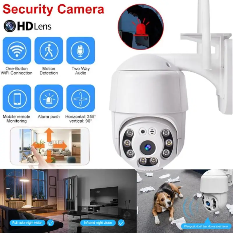 

5G Wifi PTZ Outdoor Waterproof Monitoring IP Camera 1080P High-definition Night Vision Wifi Security Closed-circuit TV Camera