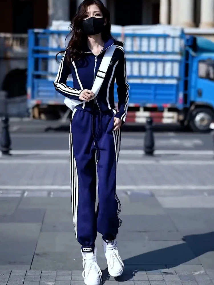 Европейские товары жареный уличный комплект для женщин на весну и осень 2024