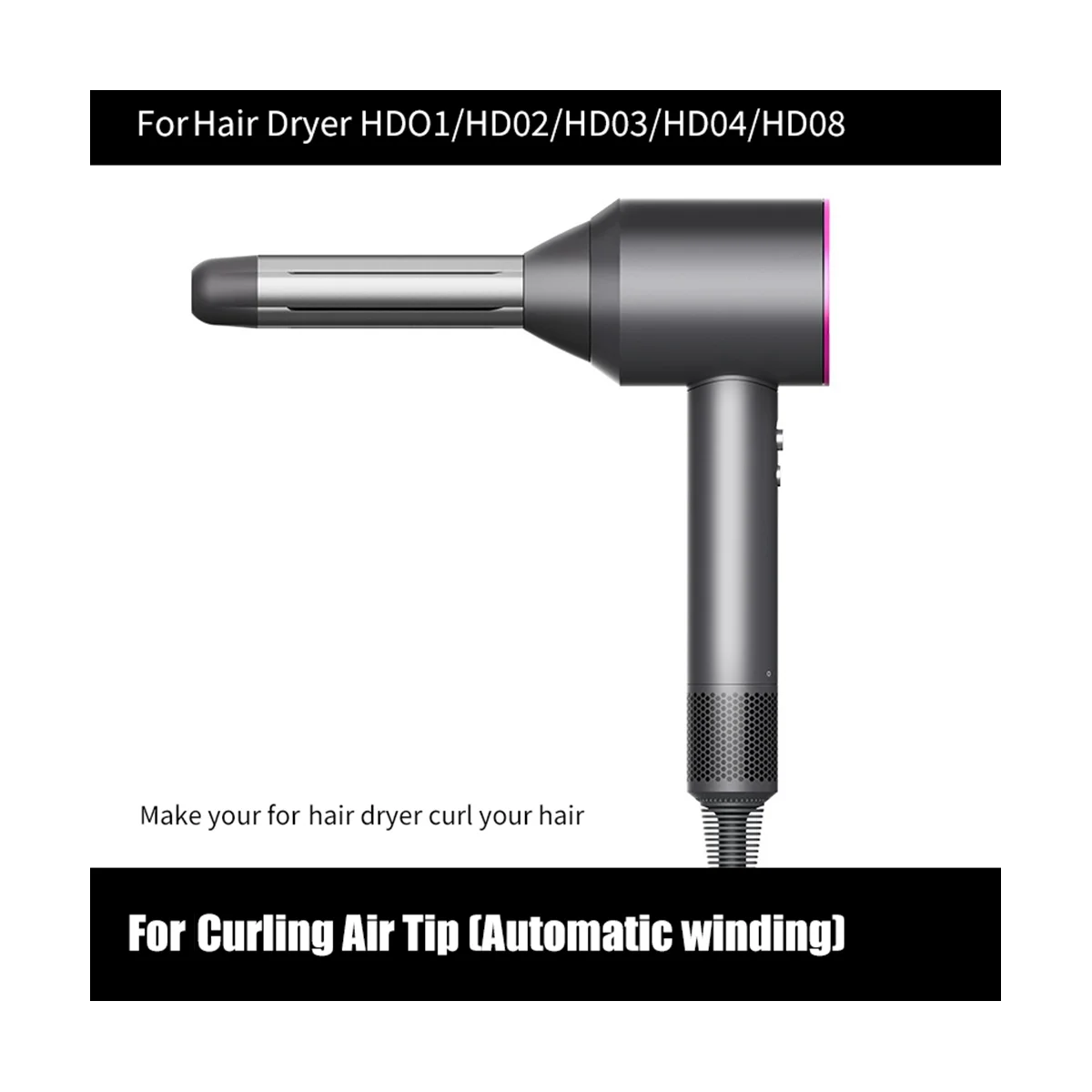 Hair Curler+Straight Hair Clip Kit for Dyson Hair Dryer HD01/HD02/HD03/HD04/HD08 Curly Straight Hair Styling Design