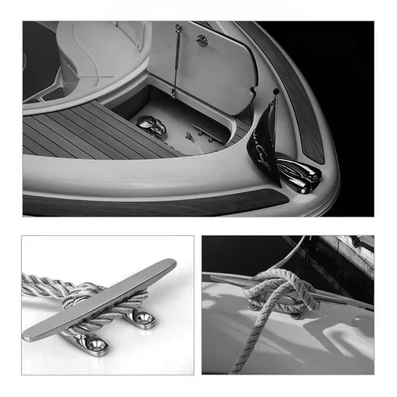 

Marine Kayak 316 Boat Stainless Steel Hollow Mooring Cleat Dock Deck Rope Cleat