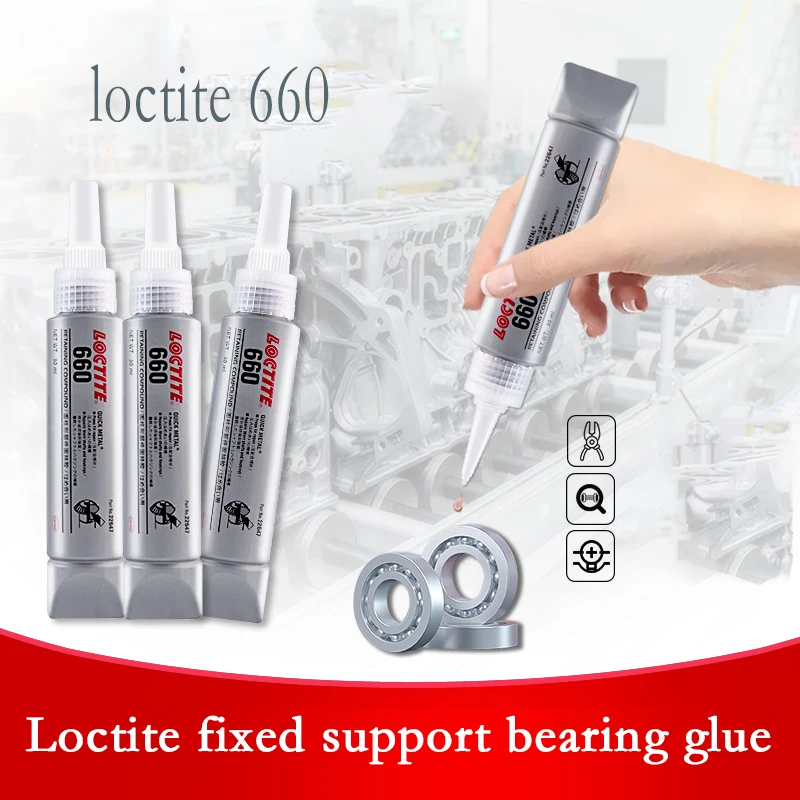

Loctite 660 Glue 50ml High Strength Shaft Pin Repair Anaerobic Glue Motor Bearing Holding Filling Cylindrical Adhesive Sealing