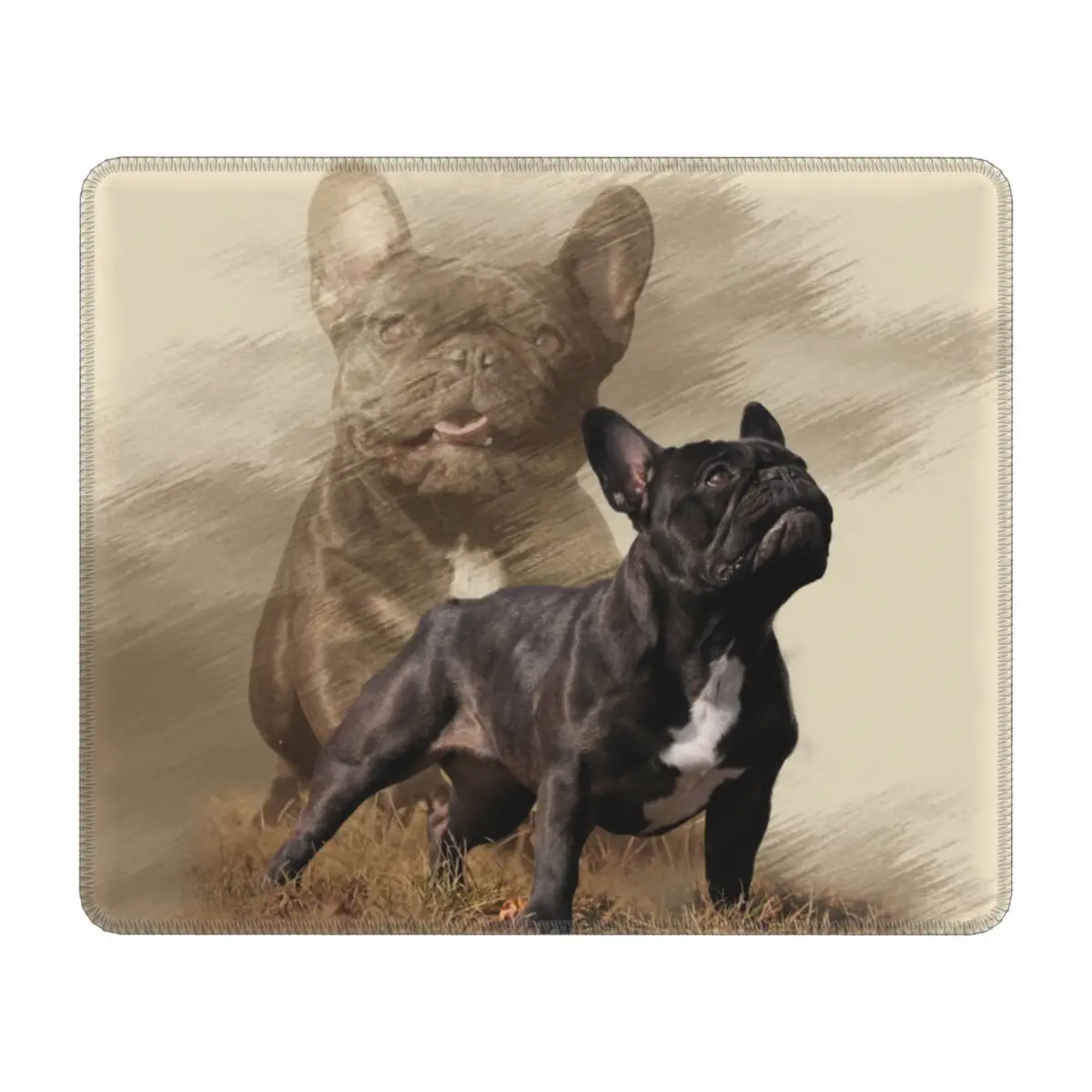 

Cool French Bulldog Mouse Pad Rubber Mousepad with Durable Stitched Edges for Gaming Office Laptop Computer PC Pet Dog Mouse Mat