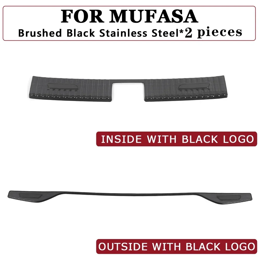 

Бампер багажника для Hyundai Mufasa 2023 2024, автомобильные аксессуары, Нержавеющая Задняя Детская оболочка, наклейка, украшение