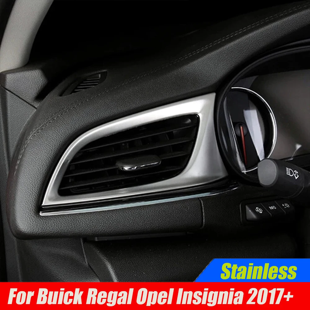 

For Buick Regal Opel Insignia 2017 2018 2019 2020 2021 Stainless car Air Condition outlet Vent frame panel Cover Trim accessorie