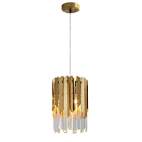Modern Small Round Chandelier Luxury Crystal Pendant Lamp Indoor LED Hanging Light For Living Room Restaurant Bedroom Lights