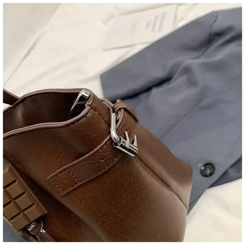 Корейская большая сумка в стиле ретро 2024 осень и зима новая высококачественная