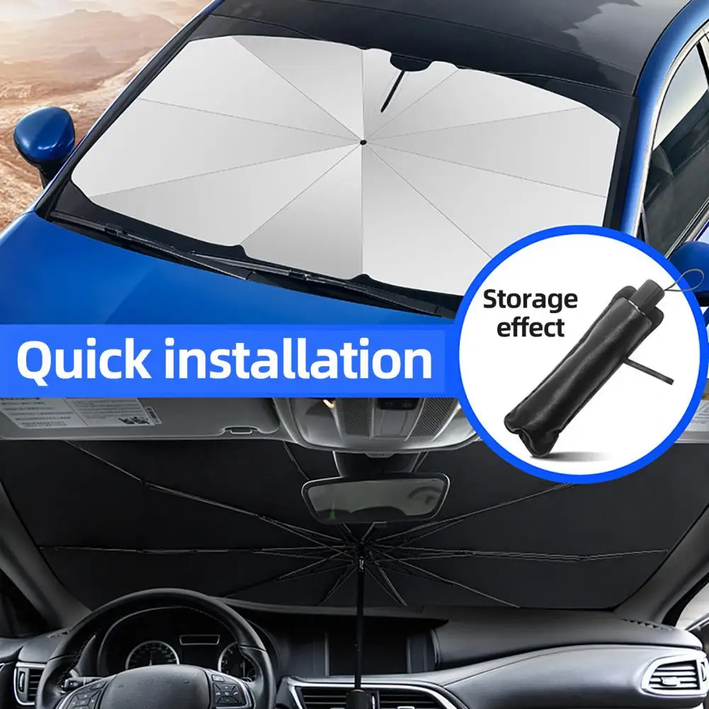 

Windshield Sun Shade Lightweight Durable Waterproof Windshield Protector Sunshade Windshield Sun Visor Multiple Uses