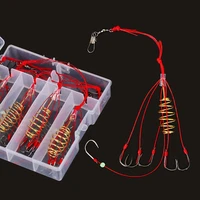 4pcs 681012 explosion fishing hooks pack tackles with barb high carbon steel red fishing hooks