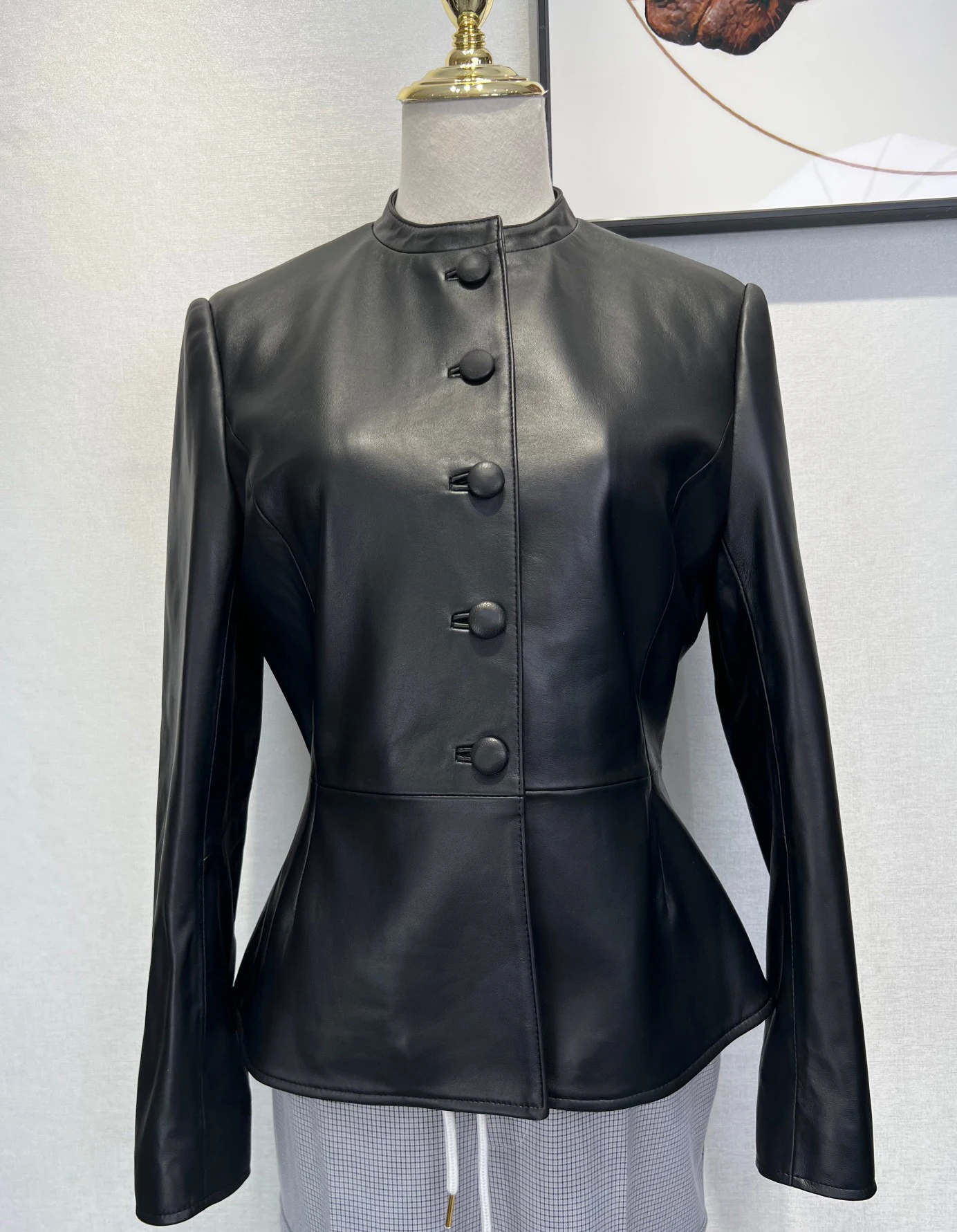 

Женская одежда 2023, Высококачественная приталенная куртка из овчины, Осень-зима, новинка 1,26