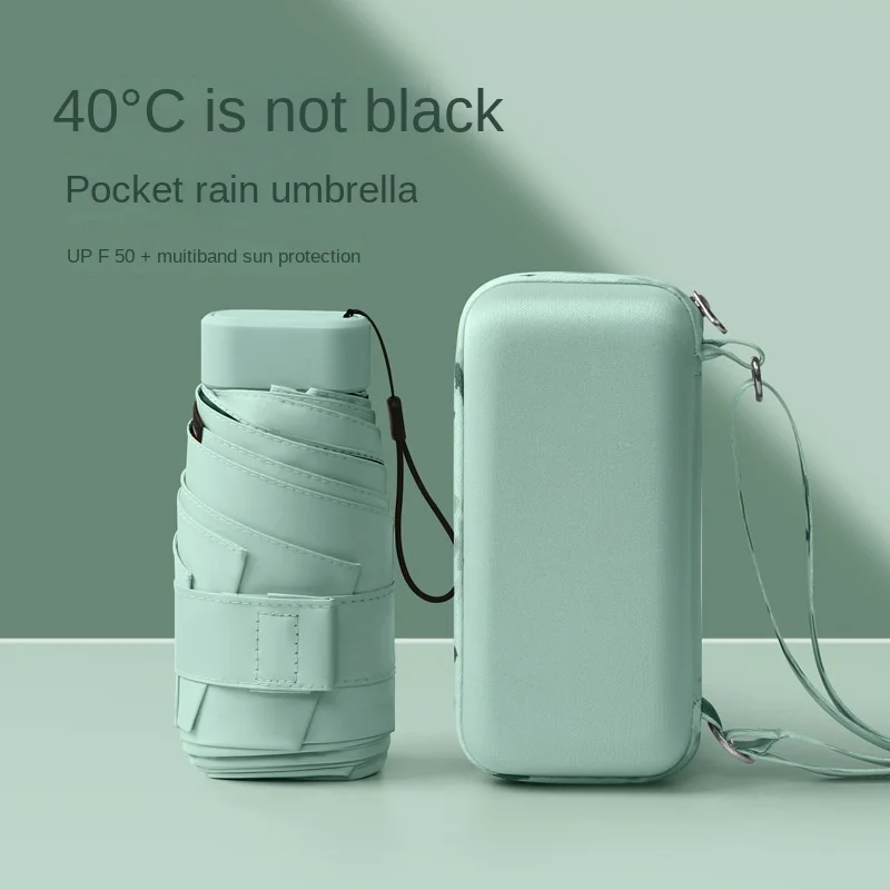 

Umbrellas For Folding Mujer Paraguas 6 And Pocket Rain Umbrella Card Women Light Protection Compact Sun Mini Small Bag Sun
