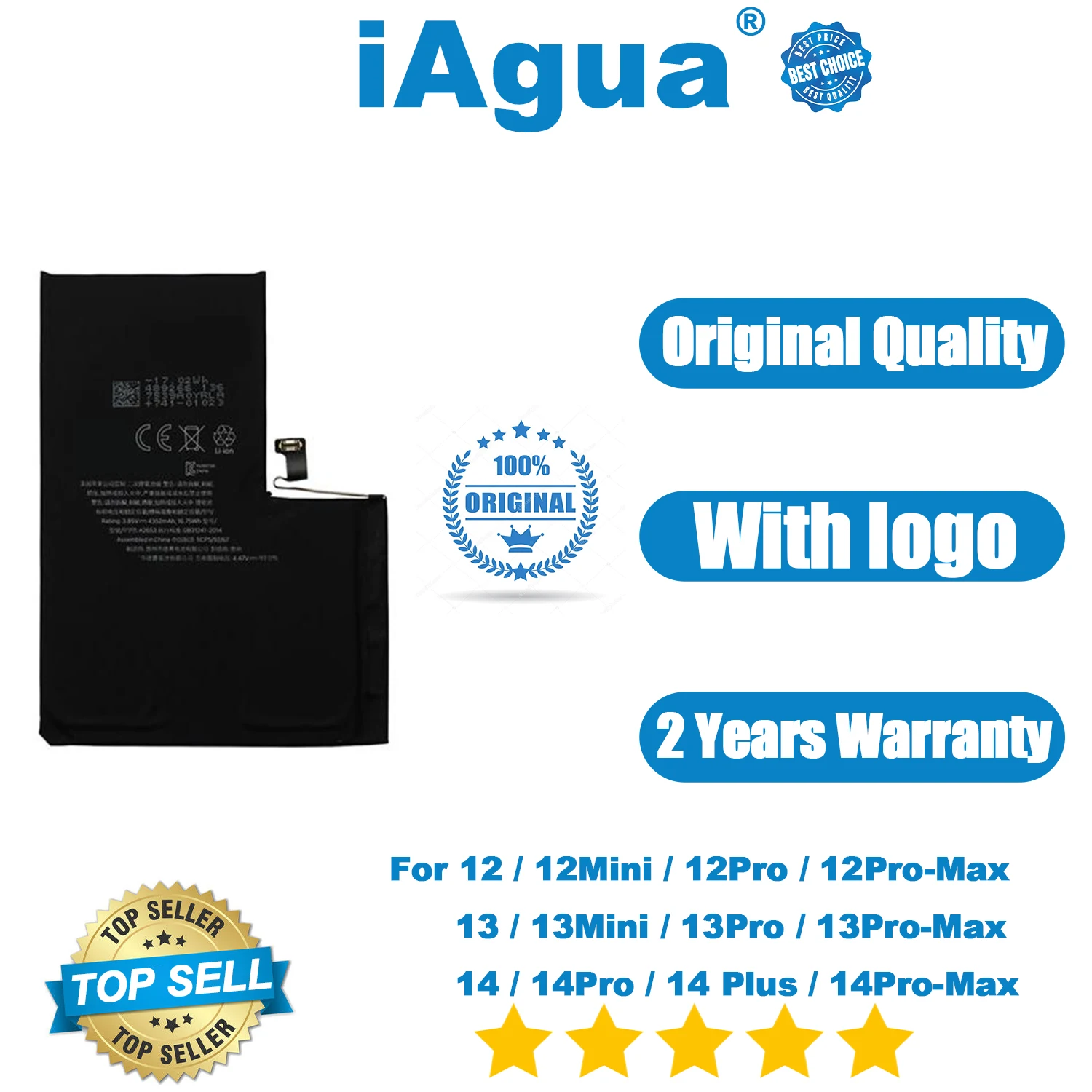 IAgua 10 шт. оригинальное качество для iPhone 11 12 12mini 13 13mini 14 PMax сменная батарея для 11 12 13 Pro Max батарея