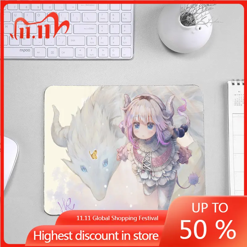 

XGZ Animation Comic Japan Manga Pattern Printed Mousepad Kanna Kamui Dragon Cute Anime Girls Mousemat for Lolicon Fan