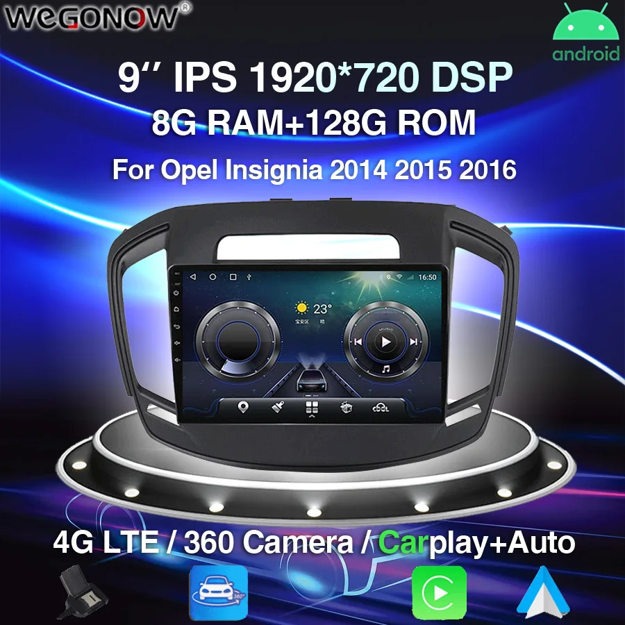 Автомобильный DVD-плеер 9 дюймов Carplay 360 с камерой 8 ГБ + 128 Android 11 0 GPS Wi-Fi Bluetooth RDS радио