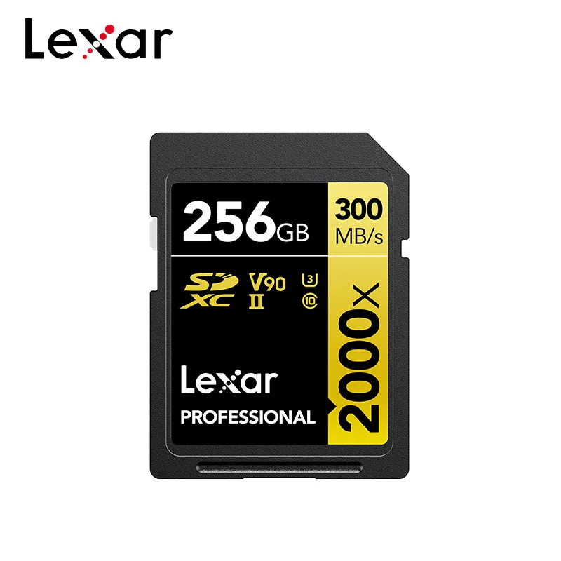 100% Original Lexar 2000x SD Card 32GB 64GB UHS-II 300MB/s 128GB Class 10 U3 V90 Memory For 3D 4K Full HD Video Camera |