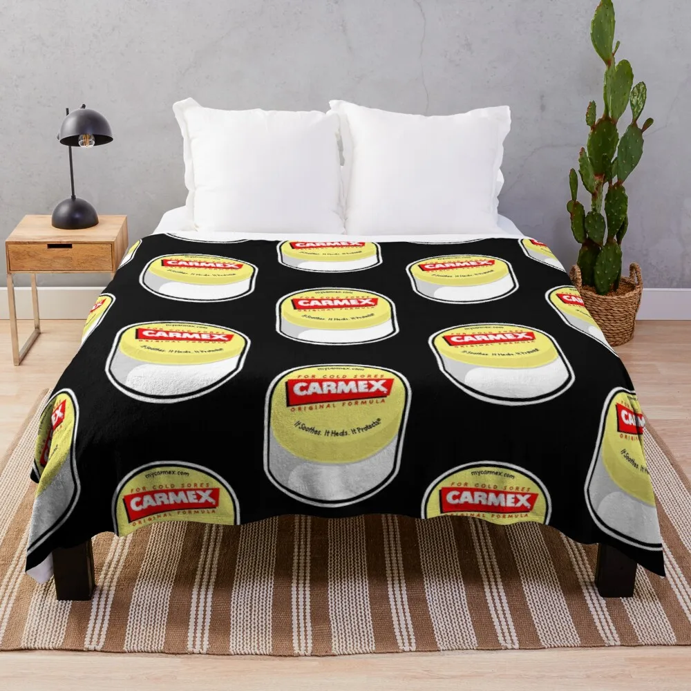

carmex chapstick Throw Blanket flannel blanket