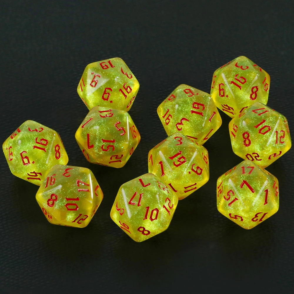 D20 Dice 20-сторонний Фэнтезийный Звездный Эффект Нетоксичный Материал Для DND