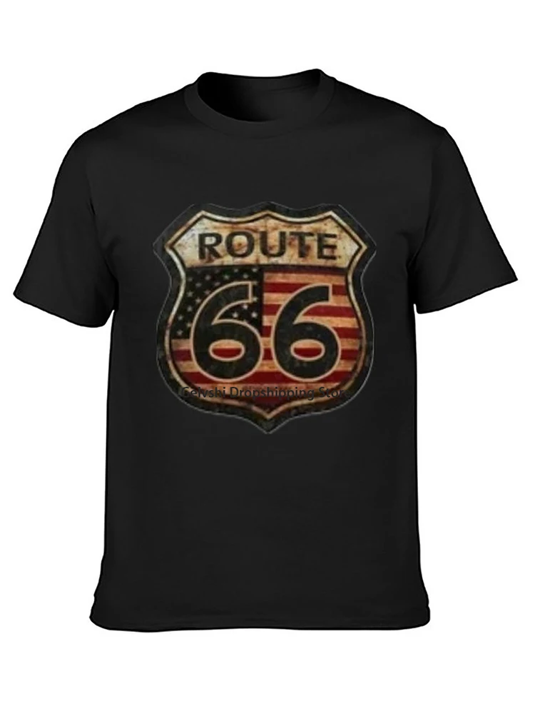 

Route 66 T shirt Men Women Fashion Cotton T-Shirt USA Tee 66 Highway Vintage Tshirt Short Sleeve Tshirt Summer