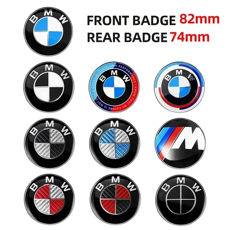 74mm 82mm Bonnet Hood Front Rear Trunk Emblem Logo Badge Sticker 50th Anniversary Edition for BMW E46 E39 E38 E90 E60 E64