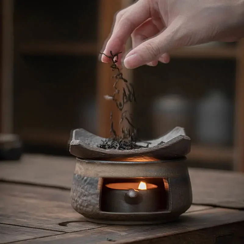 Винтажный Набор Огненной Плиты Для Чайной Церемонии С Нагревательной Основой