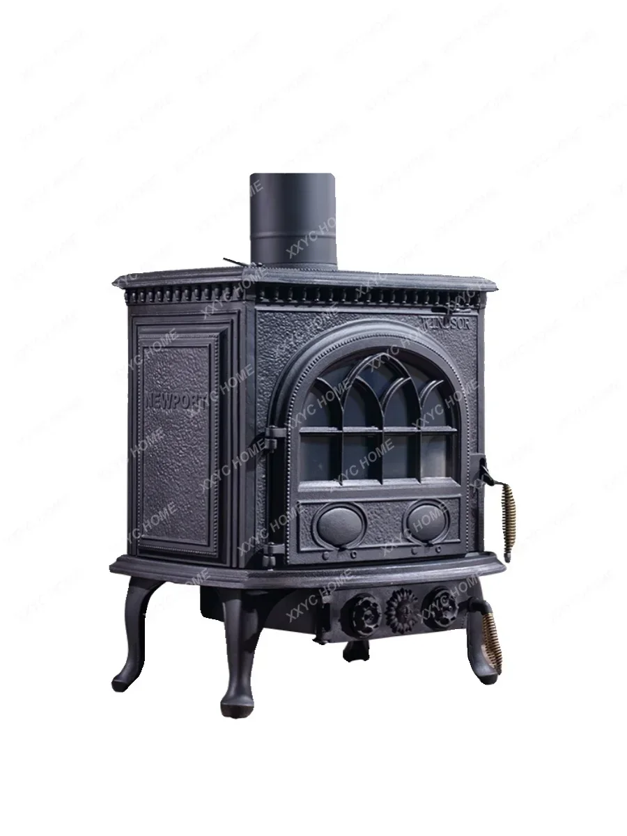 Настоящий огонь чугун дровяной бытовая техника декоративное отопление