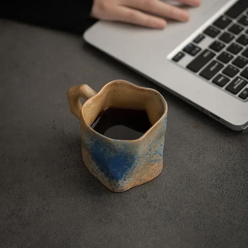 

Water Stoneware Glazed,creative Coffee Handmade Vintage Cup Mugs,gradient Coffee Mug Ceramic Clay Cups