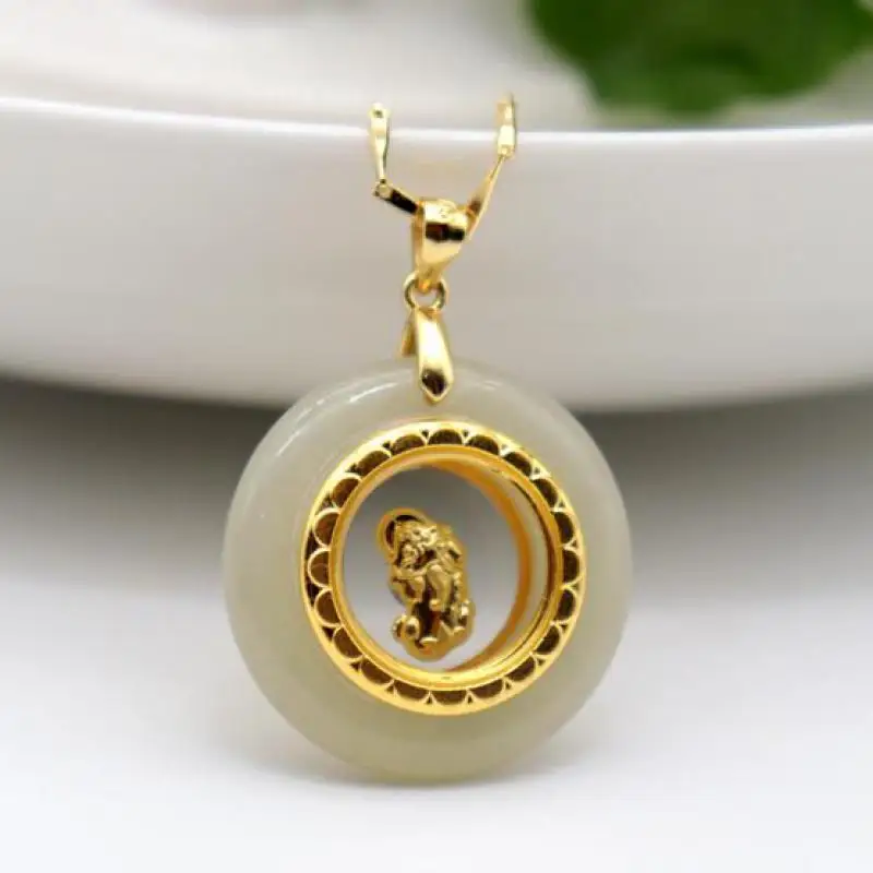 Danceable Подвеска для мужчин и женщин круглый сексуальный полый дизайн 24K золото