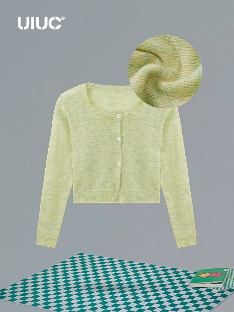 

UIUC Sweet Style Knitwear Cardigans Women Single Breasted Sweaters